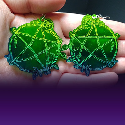 pentagram earrings